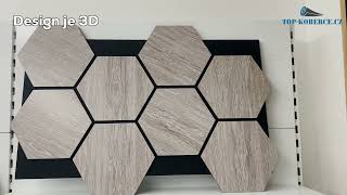 Akustický panel Hexagon LAN-605 872x579x10mm Ořech