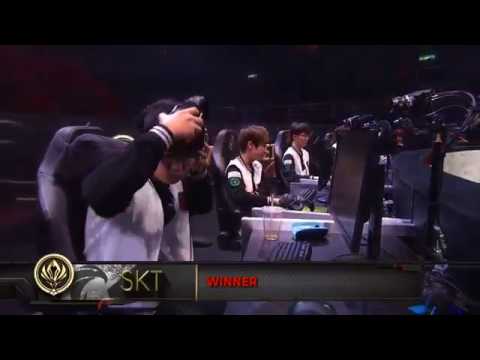 SKT (Bang Caitlyn) VS FW (Betty Ashe) Game 1 Highlights - 2017 MSI Semifinals