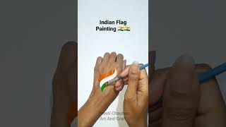 Indian Flag Painting On Hand | Independence Day Painting Ideas | Tiranga Painting On Hand #shorts