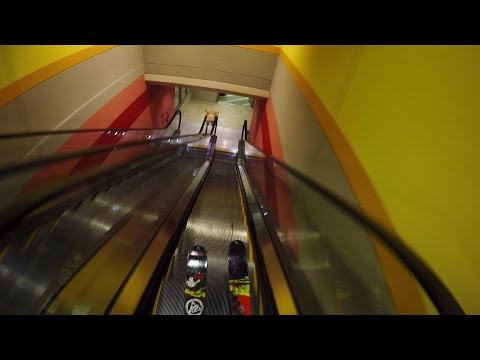GoPro: Skiing Down a Series of Mall Escalators