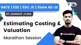Estimating Costing and Valuation | Marathon Session | Civil Engineering | SSC JE | Sandeep Jyani