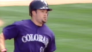 Mike Hampton homers in his third straight at-bat