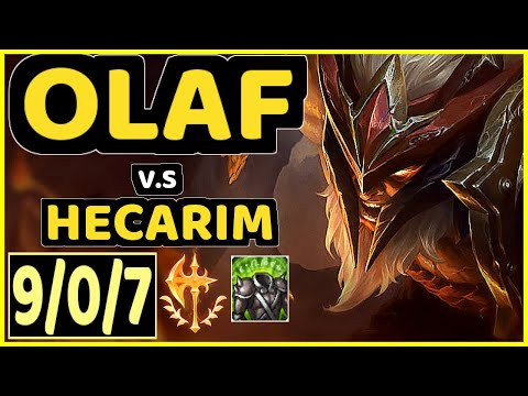 WARDEN (OLAF) vs HECARIM - 9/0/7 KDA JUNGLE GAMEPLAY - EUW Ranked GRANDMASTER