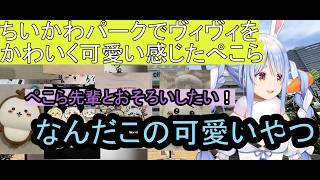 ヴィヴィと行ったちいかわパークでヴィヴィのことを可愛く感じたぺこら【綺々羅々ヴィヴィ/兎田ぺこら/ホロライブ切り抜き】