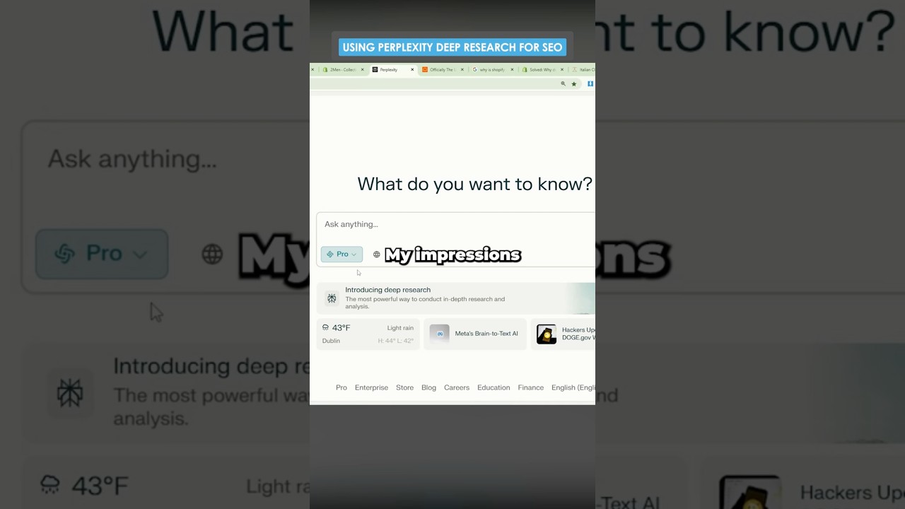 Using Perplexity Deep Research for SEO #perplexity #seotool #seo