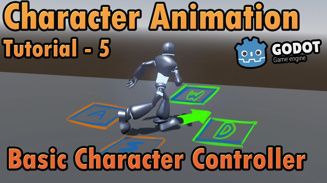 Godot 3D Character Animation 5 - Basic Character Controller