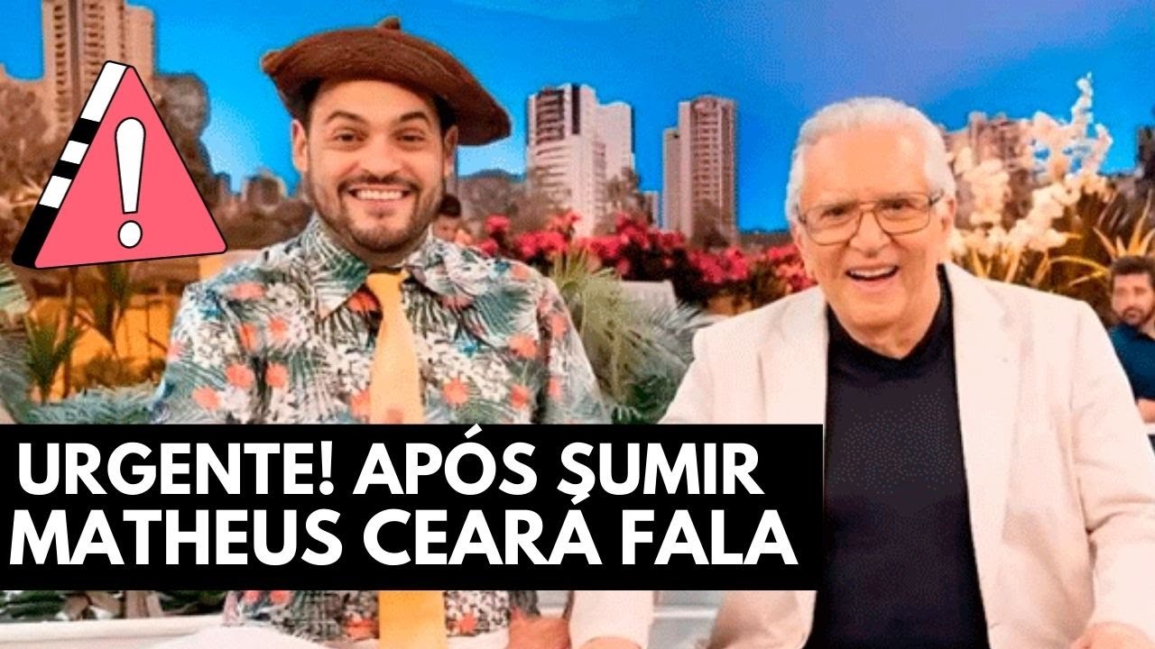 URGENTE: MATHEUS CEARÁ fala após se afastar do SBT e dos shows