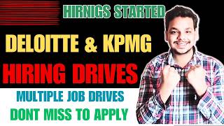 Deloitte , Eclerx , TCS Off Campus Job Drive | Latest Hiring Drives | 2026, 2025 Batch Hiring