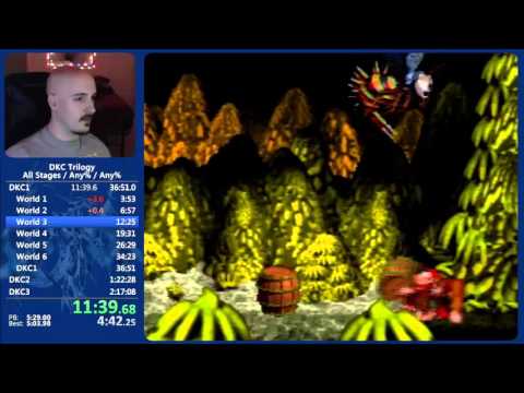 Donkey Kong Country Trilogy Speedrun (All 3 games quick)