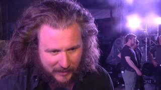 Matthew Santoro speaks with Jim James at Global Citizen 2015 Earth Day
