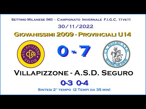 Villapizzone - ASD Seguro | 11vs11 | 2° Tempo | Categoria Giovanissimi 2009 Under 14