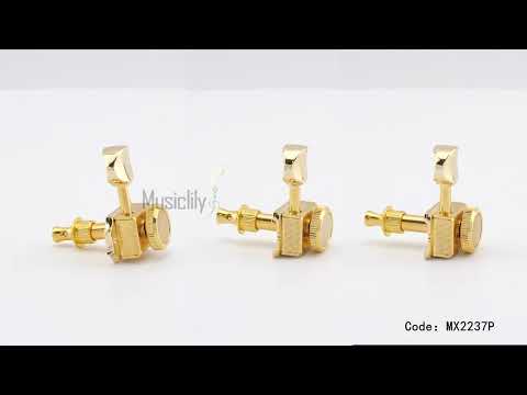 Musiclily Pro R15T Vintage Hybrid 6 inline Locking Tuners for Squier Classic Vibe Guitar 360 show
