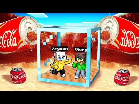 BUNKER APOCALITTICO contro TSUNAMI di COCACOLA in Minecraft