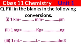 Some Basic Concepts of Chemistry||Class 11 Chemistry||Problem Solved||Dimensional Analysis