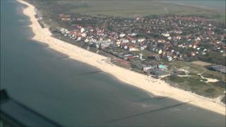 preview picture of video 'Inselrundflug mit Seitenwindlandung (Wangerooge) in Full HD'