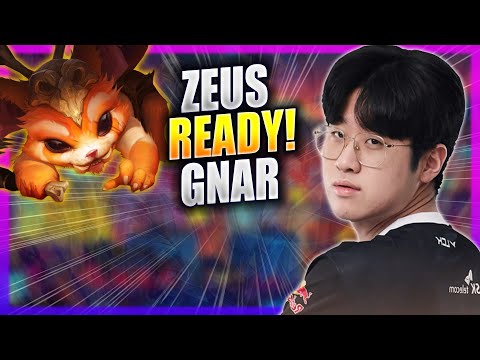 ZEUS IS READY TO PLAY GNAR! - T1 Zeus Plays Gnar TOP vs Renekton! | Season 2023