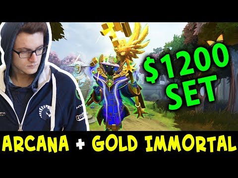 Miracle ARCANA + GOLDEN Immortal $1200 Rubick set — TOP MMR pros trying Arcana
