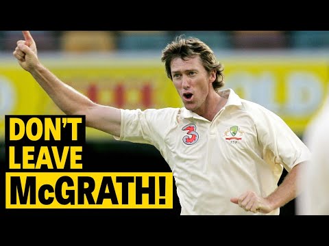 No shot offered! Batsmen leave, McGrath strikes