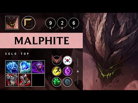 Malphite Top vs Wukong: Dominating - KR Grandmaster Patch 14.24