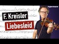 Kreisler Liebesleid (Love's Sorrow) | Violin Sheet Music | Playalong in various Tempi