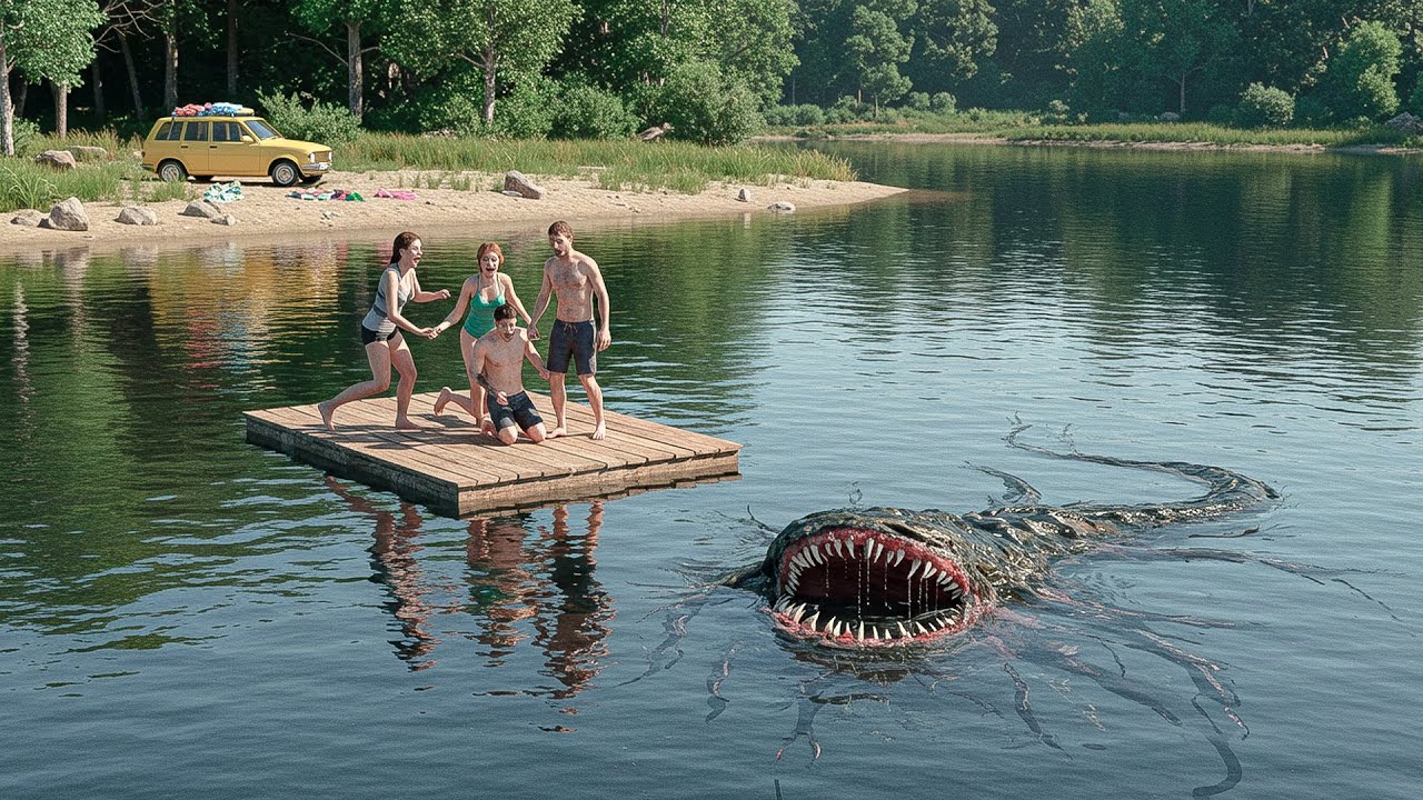 Amigos Saem para Nadar e Ficam Presos no Meio de Lago Depois que Criatura Bizarra os Atacam