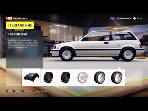 Forza Horizon 2 | 86' Honda Civic Si Build, Test & Tune | Playground Select Car DLC