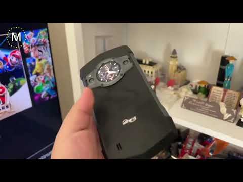 A very unique rugged phone with a circular touch display on the back