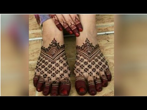 beautiful feet leg mehndi design by samra mehndi art