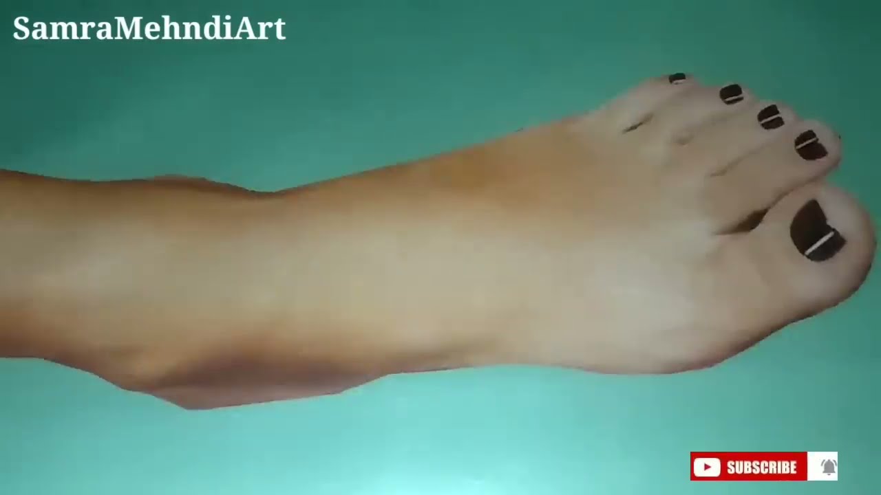 beautiful feet leg mehndi design by samra mehndi art