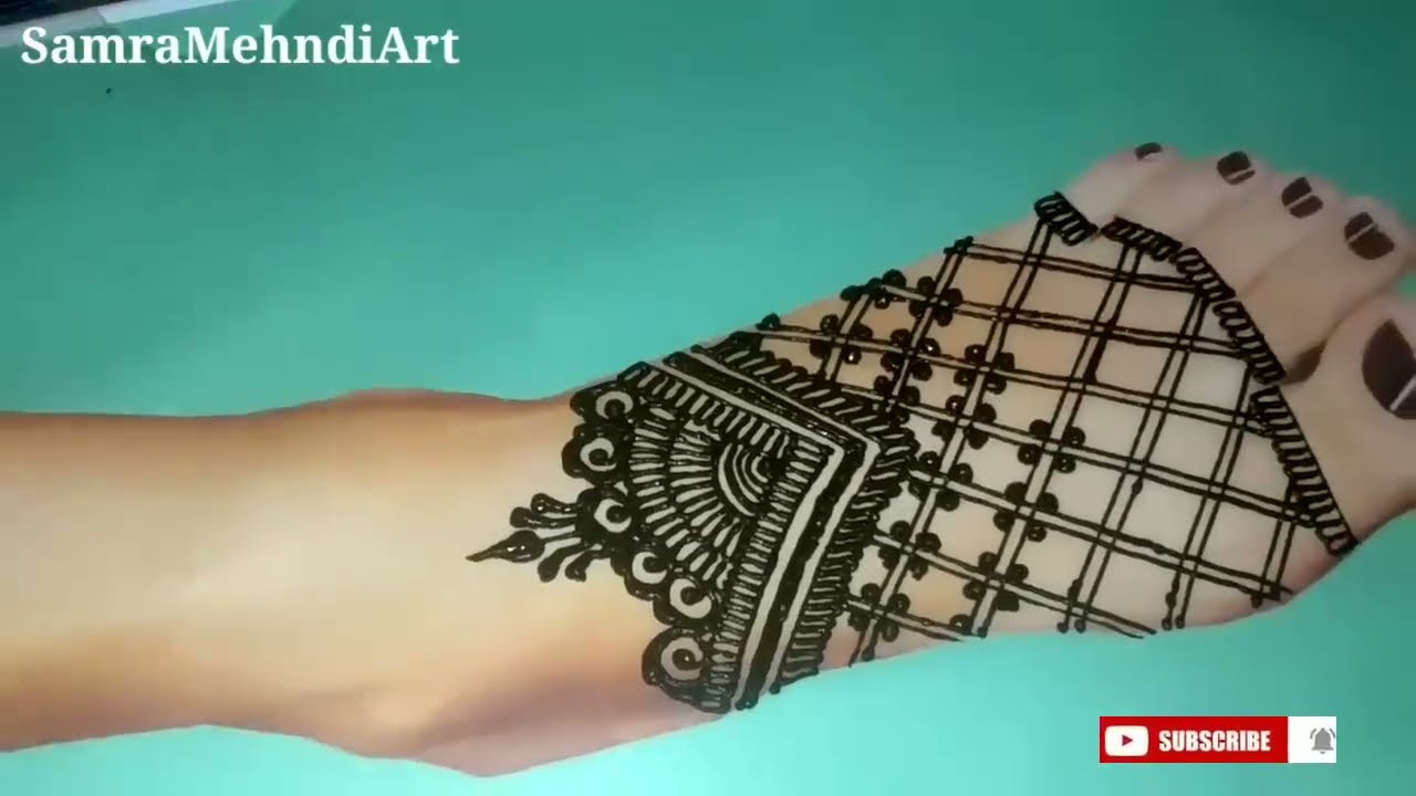 latest leg mehndi design by samra mehndi art