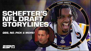 Adam Schefter on the No. 2 pick, 1st round QBs & 2024 Draft STORYLINES | First Draft