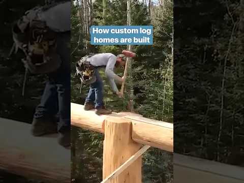 How custom log homes are built. #LogHomes #Homes #Construction
