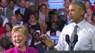 Obama makes campaign trail debut with Hillary Clinton