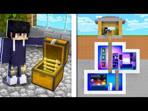 I Built a Secret GAMING ROOM To Hide in Minecraft!