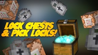 LOCK CHESTS & PICK LOCKS IN VANILLA MINECRAFT! Minecraft 1.8 Redstone Tutorial