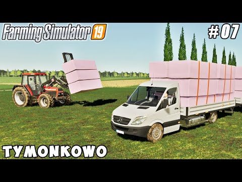 Stacking & selling silage bales, spreading fertilizer | Tymonkowo Farm | FS 19 | Timelapse #07