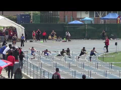 J Rubio - VarB 110m Hurdle Finals at CA Relays 3-18-17