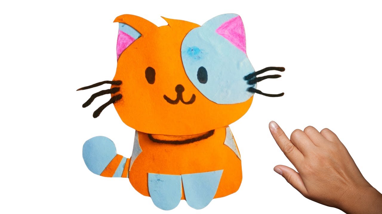 Easy Paper Cat Craft With Printable Template