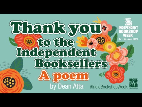 Thank you to the Independent Booksellers - a poem by Dean Atta to celebrate #IndieBookshopWeek