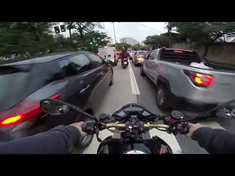 Rolê aleatório #193 - Indo pro trabalho novo de moto, transito intenso em SP - CB1000R