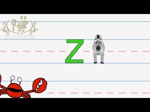 Write the letter Z | Alphabet Writing lesson for children | The Singing Walrus
