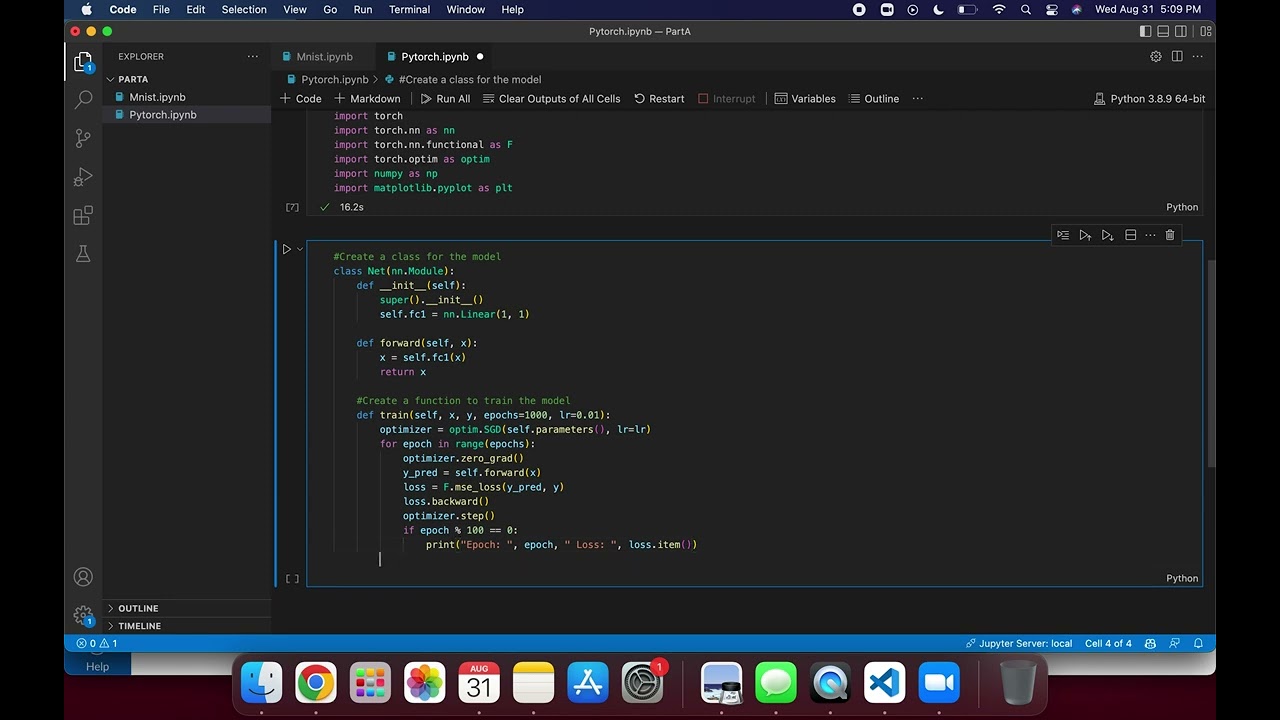 Pytorch Model using Github Copilot