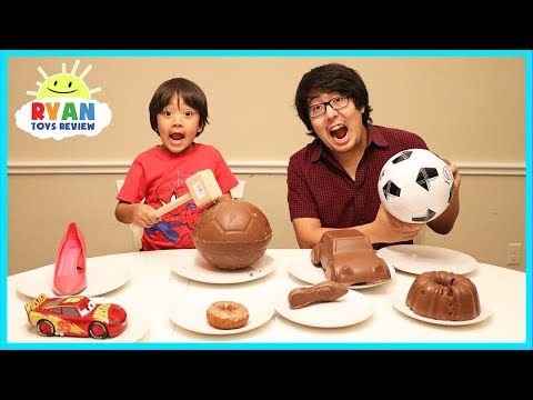 Chocolate Food vs Real challenge with Ryan ToysReview!