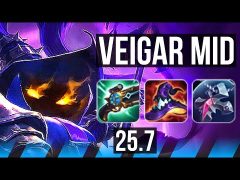 VEIGAR vs AHRI (MID) | 1300+ games | EUW Master | 25.7