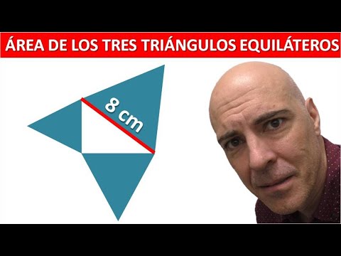 HALLAR EL ÁREA DE TRES TRIÁNGULOS EQUILÁTEROS