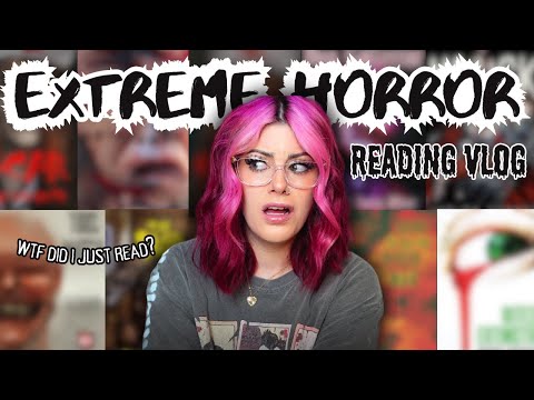 reading 8 extreme/disturbing/splatterpunk horror books in 8 days to celebrate 8k || reading vlog
