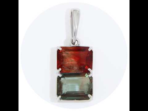 Pandantiv Aur Alb 14K cu Piatra Soarelui Oregon Sunstone natural 4.9 ct