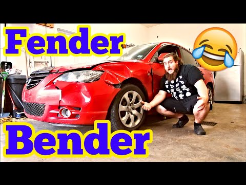 Mazda 3 Front Fender, Headlight, And Bumper Repair And Swap.