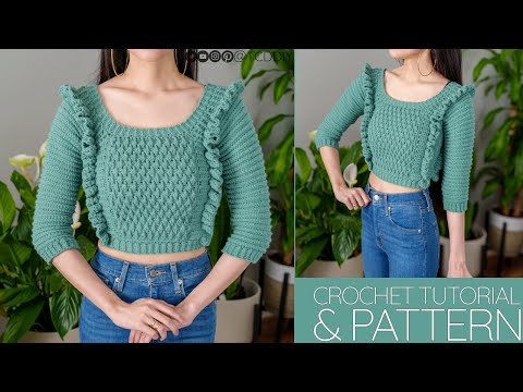 , title : 'How to Crochet a Ruffle Top | Pattern & Tutorial DIY'