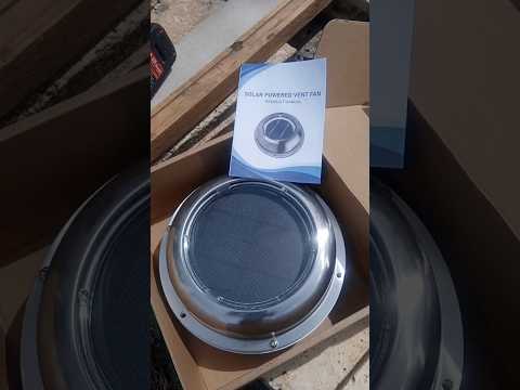 Solar vent fan for the utility shed